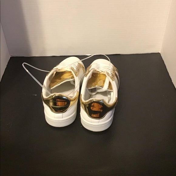 Qupid White with Gold Trim Women’s Sneakers (… - Picture 9 of 12